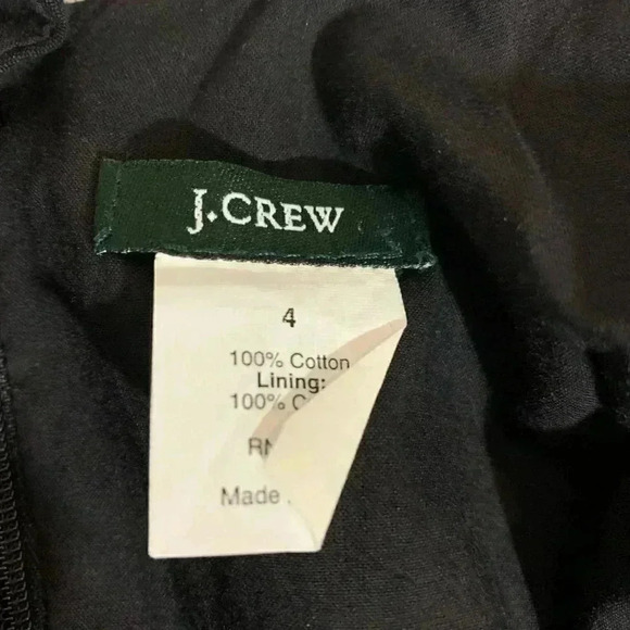 J. Crew Fit and Flare Dress Black Size 4 - Picture 3 of 3